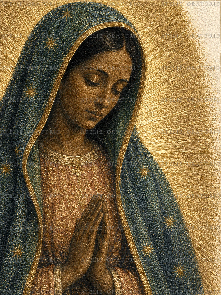 Nossa Senhora de Guadalupe, o rosto e as mãos