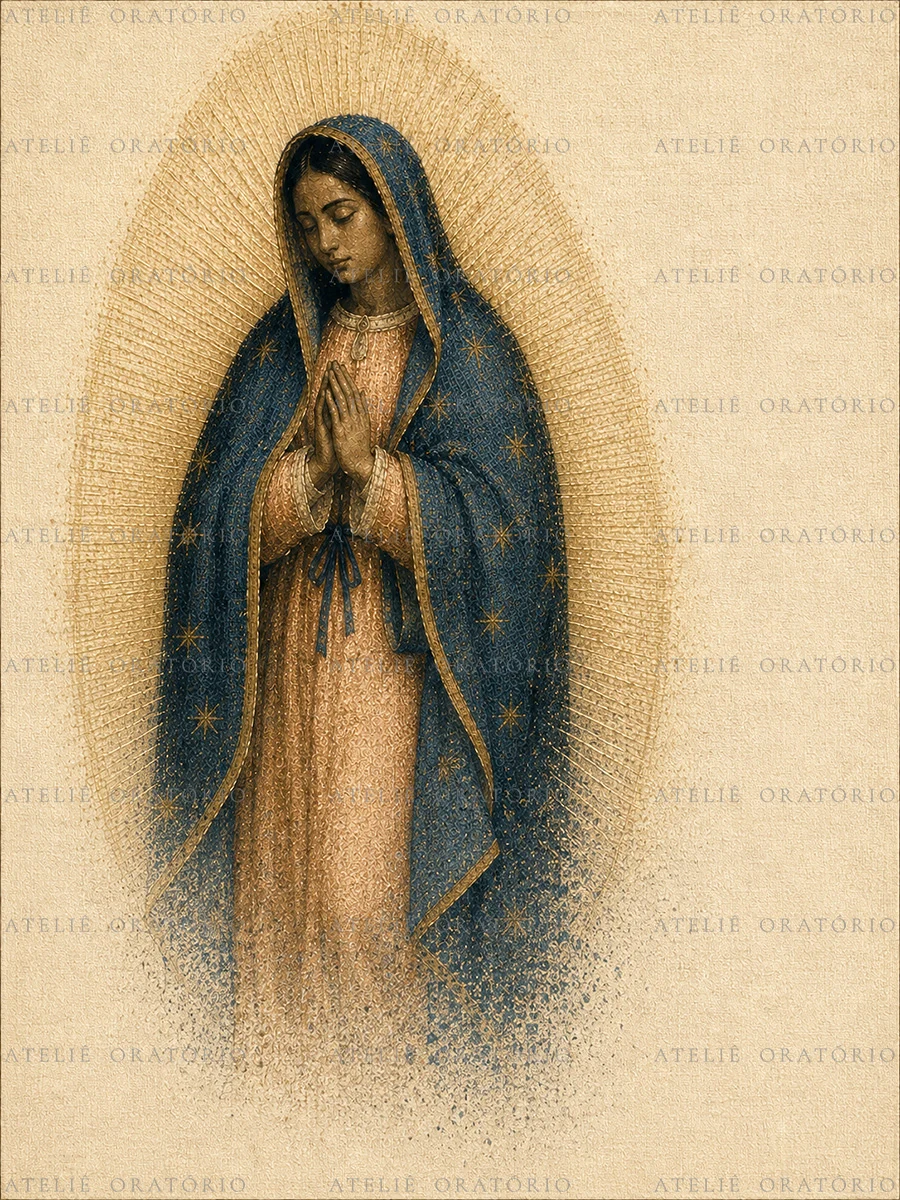 Nossa Senhora de Guadalupe, envolta em luz